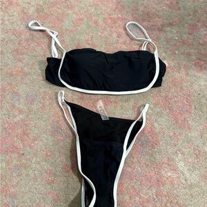 SHEIN Black and White Bikini Set